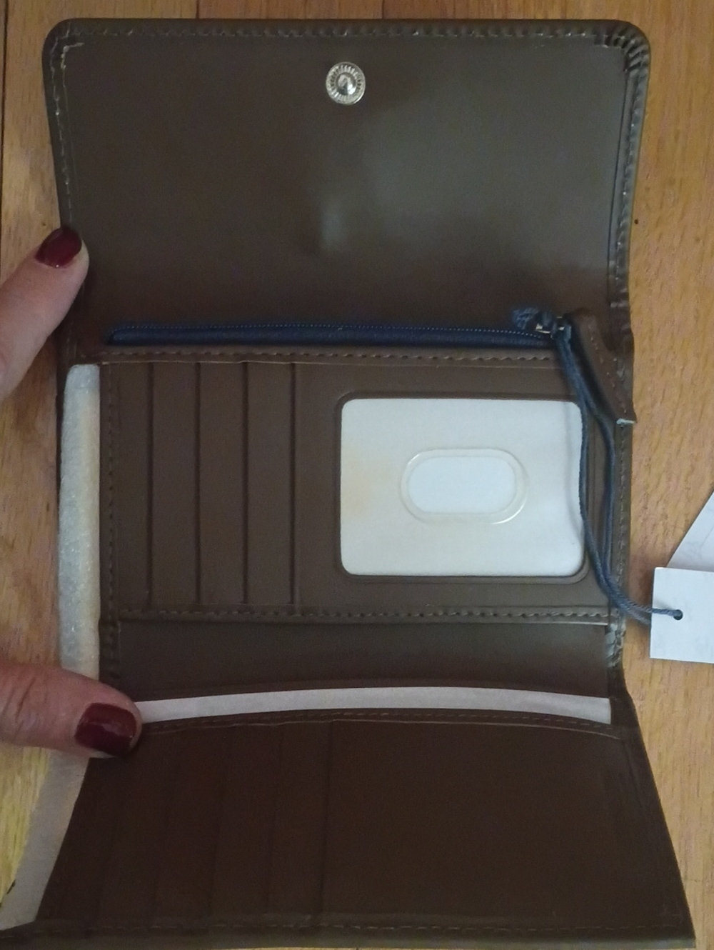 Dooney And Bourke Wexford Chestnut Flap Wallet - Picture 3 of 4